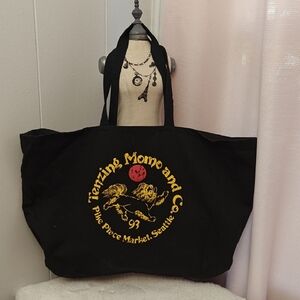 Black and Yellow Graphic Tote Bag